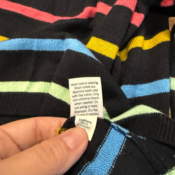 Croft & Barrow Multicolor Striped V-Neck Sweater Size M - Picture 6 of 6